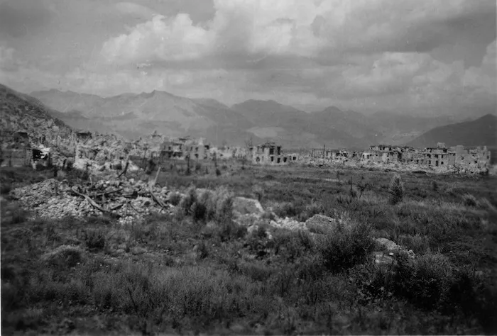View of central Cassino, Italy