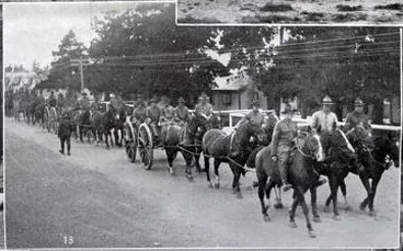 Image: Artillery leaving Featherston Camp : digital image