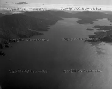 Image: Looking NNE up Port Underwood from above Cloudy... (3550/3568)