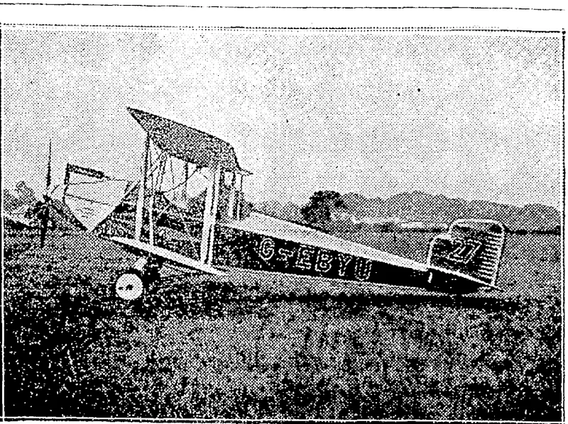 PRESENTED BY "THE EVENING POST."—A Hermes-Spartan two-seater light 'plane similar to that ordered by the Wellington Aero Club. It is expected that the 'plane will be in commission at the Rongotai Aerodrome before the end of the year. (Evening Post, 23 October 1929)