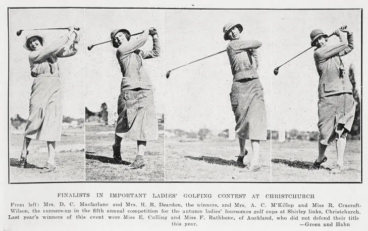 Finalists in an important Ladies' Golfing Contest at Christchurch