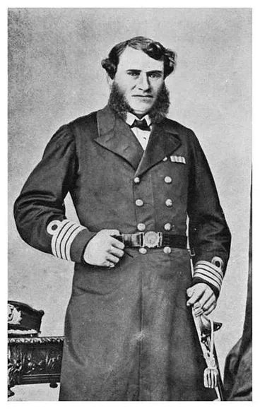 Captain John Fane Hamilton (H.M.S ESK). — Killed in the assault on the Gate Pa, 1864. (See pages 125, 286.) Image: Captain John Fane Hamilton (H.M.S ESK). — Killed in the assault on the Gate Pa, 1864. (See pages 125, 286.)