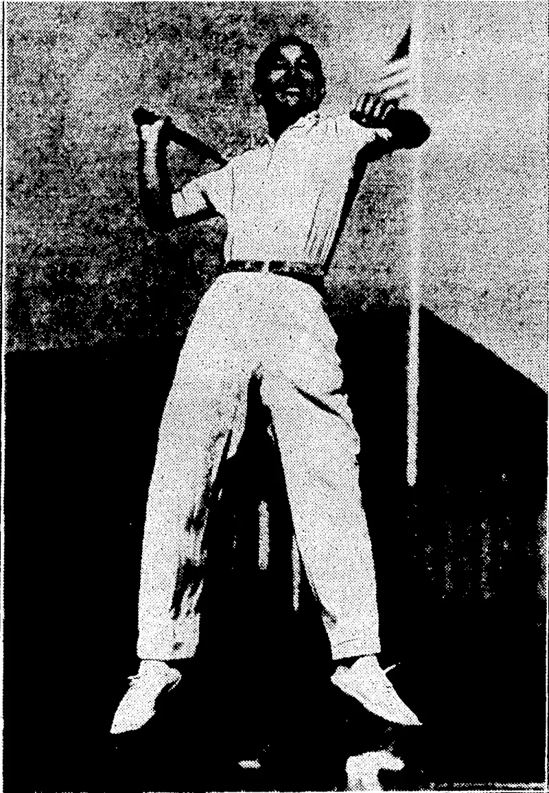 Sportand-General".Photo..: JIRO S ATOH, Japan's 'Davis Cup representative and an ex-champion, of Jus country, who defeated H. W. Austin in the men's singles at the Wimbledon [ Championship Tournament. Austin :is :En'g< " ; laj}ss second■ Tanking player. . (Evening Post, 04 July 1933)