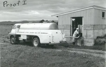 Image: Riverbank Co-operative Dairy Company Limited. Milk tanker, 1957