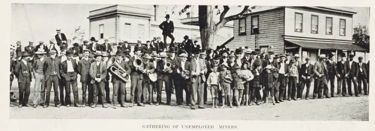 Gathering of unemployed miners
