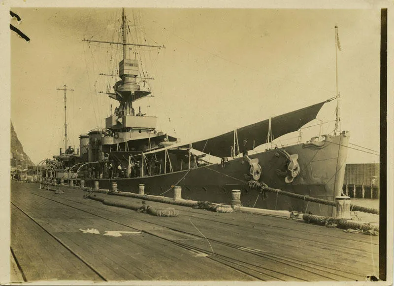 "H.M.S Dunedin. Newton King Wharf"