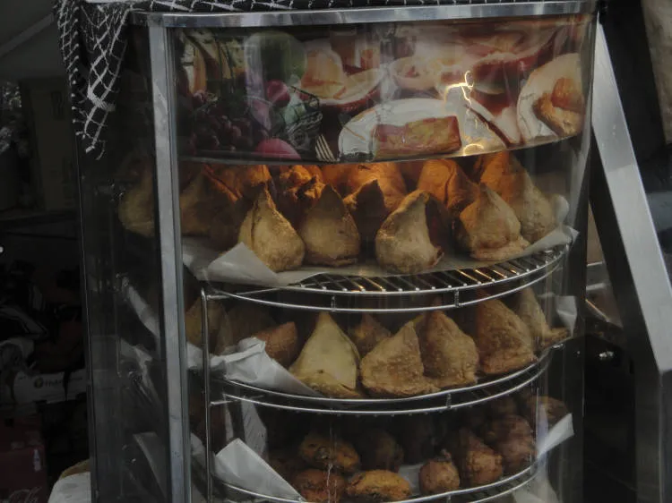 Traditional Indian food at Diwali 2013.