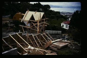 Image: New Cable Cars Kelburn Station being built