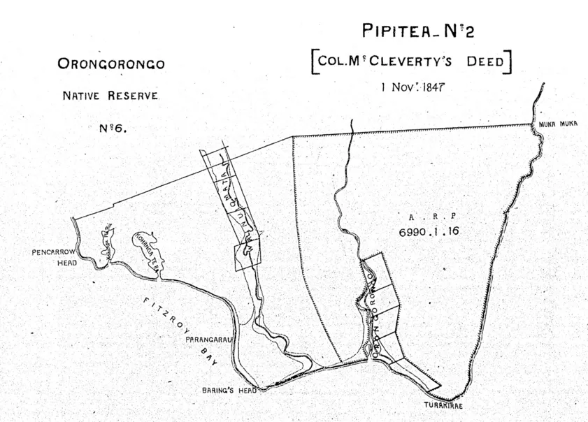 Pipitea- No 2 [Col. Mccleverty's Deed] — 1 Novr. 1847 — Orongorongo — Native Reserve — No 6