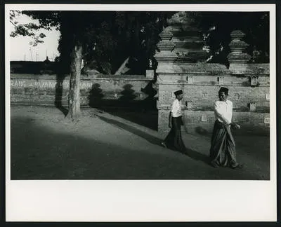 [Guardians of the tombs of the Matram Kings. Kota Gede, near Jogjakarta , Java]