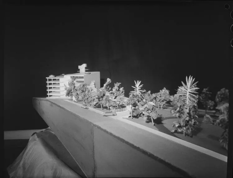 Model of proposed Victoria Street Car Park, 1959