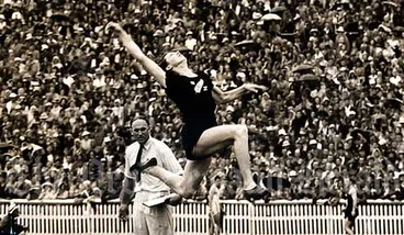 Yvette Williams at the Empire Games, 1950 Image: Yvette Williams at the Empire Games, 1950