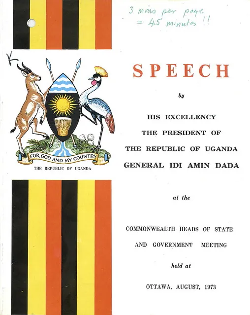 Idi Amin's Speech Page 1