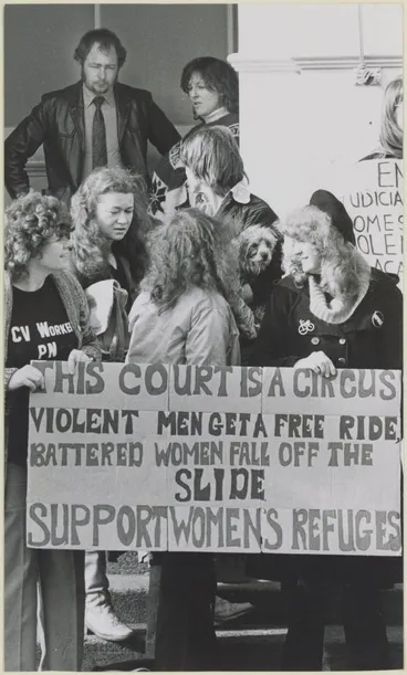 Image: Protestors demonstrating