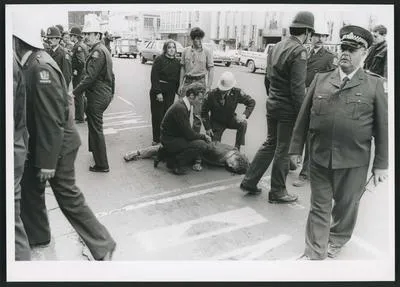 [Springbok Tour - Auckland street protest]