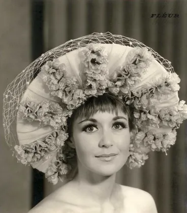 Image: Halo hat decorated with flower trails
