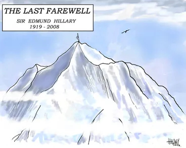 Image: The last farewell. Sir Edmund Hillary, 1919-2008. 22 January, 2008