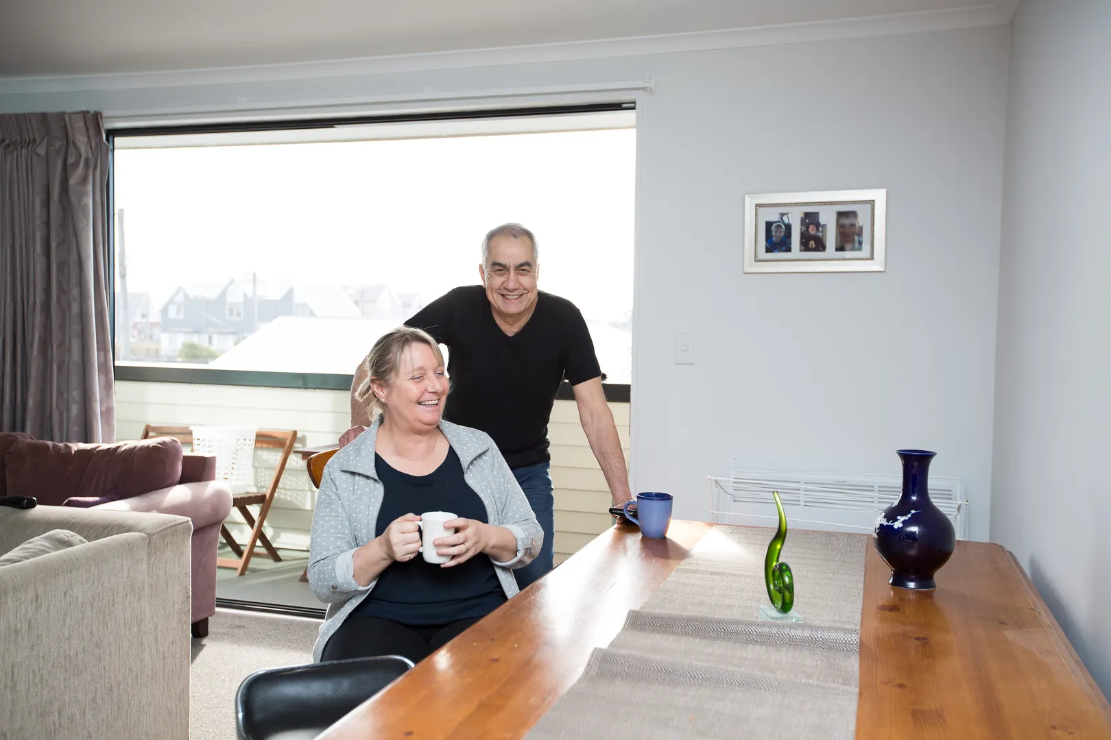 Piano teacher Yvonne with her artist husband Tony