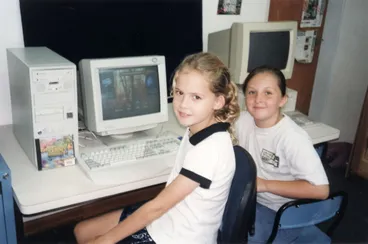 Image: Maoribank School; computers in renovated library.