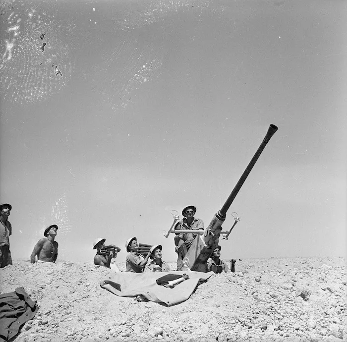 New Zealand ack ack gun crew, Alamein, Egypt