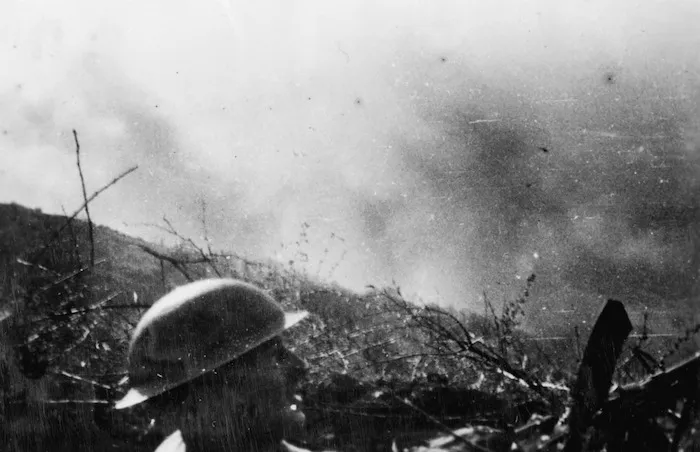 2nd NZEF 18 Battalion Lucas machine gun position during the campaign in Greece