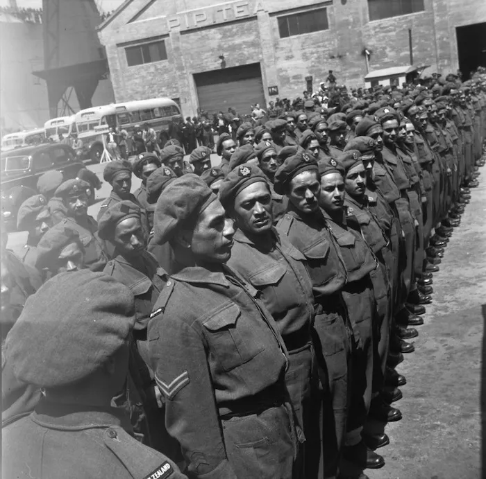 Return of the Maori Battalion from service in World War II