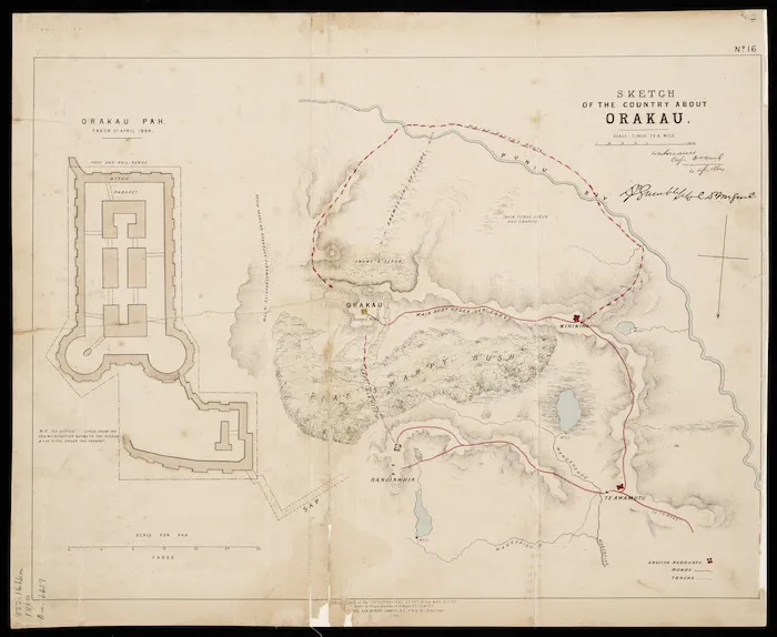 Sketch of the country about Orakau