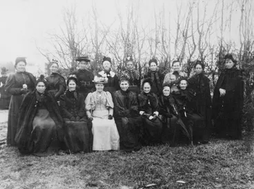 Image: Photograph - 4th Waikato Wives and Descendents at Sydney Square 1889