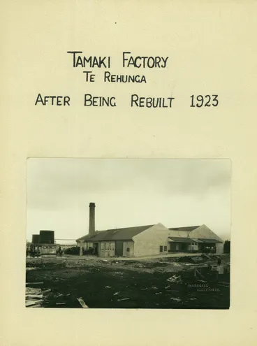 Image: Tamaki Co-operative Dairy Company Limited. Factory at Te Rehunga after being rebuilt from 1923 to 1924