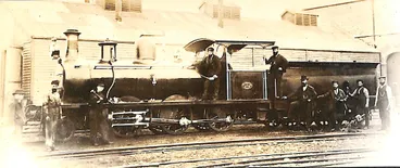 Image: New Zealand Railways locomotive, J 2-6-0 class; number illegible