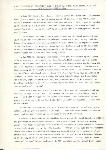 Image: Notes on the history of the Royal Hotel, Grey Street