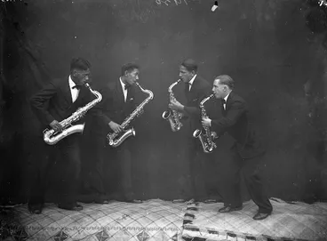 Image: Members of the Ole Maimoa Orchestra of the Maori Agricultural College, Hastings