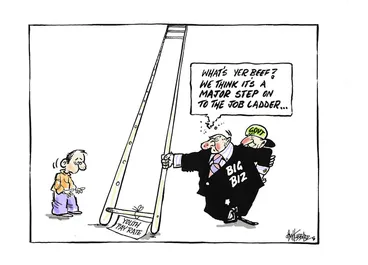 Image: Hubbard, James, 1949-:[Youth pay rate]. 6 May 2013