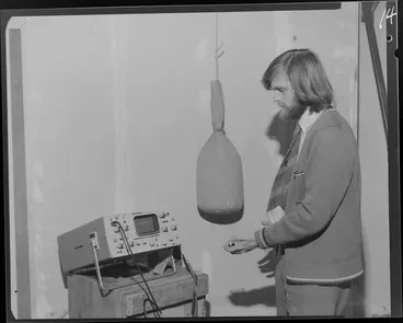Image: Sumpters, man conducting fire test