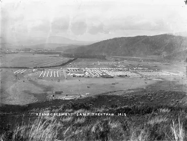 Image: Overlooking the "Reinforcement" Military Camp at Trentham