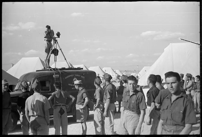 Filming at Helwan POW camp