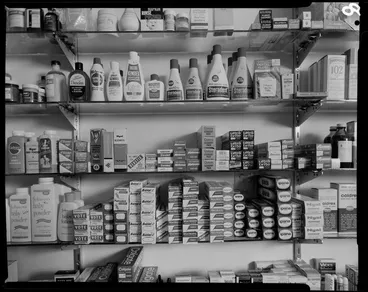 Image: Chemist shop shelves