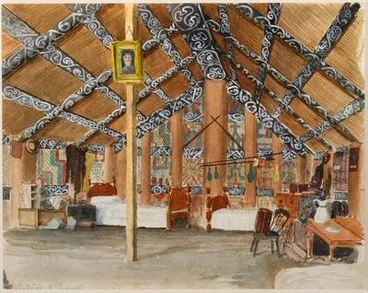 Image: Interior of a Whare