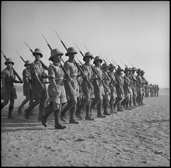 NZ units being reviewed by General Freyberg in Egypt