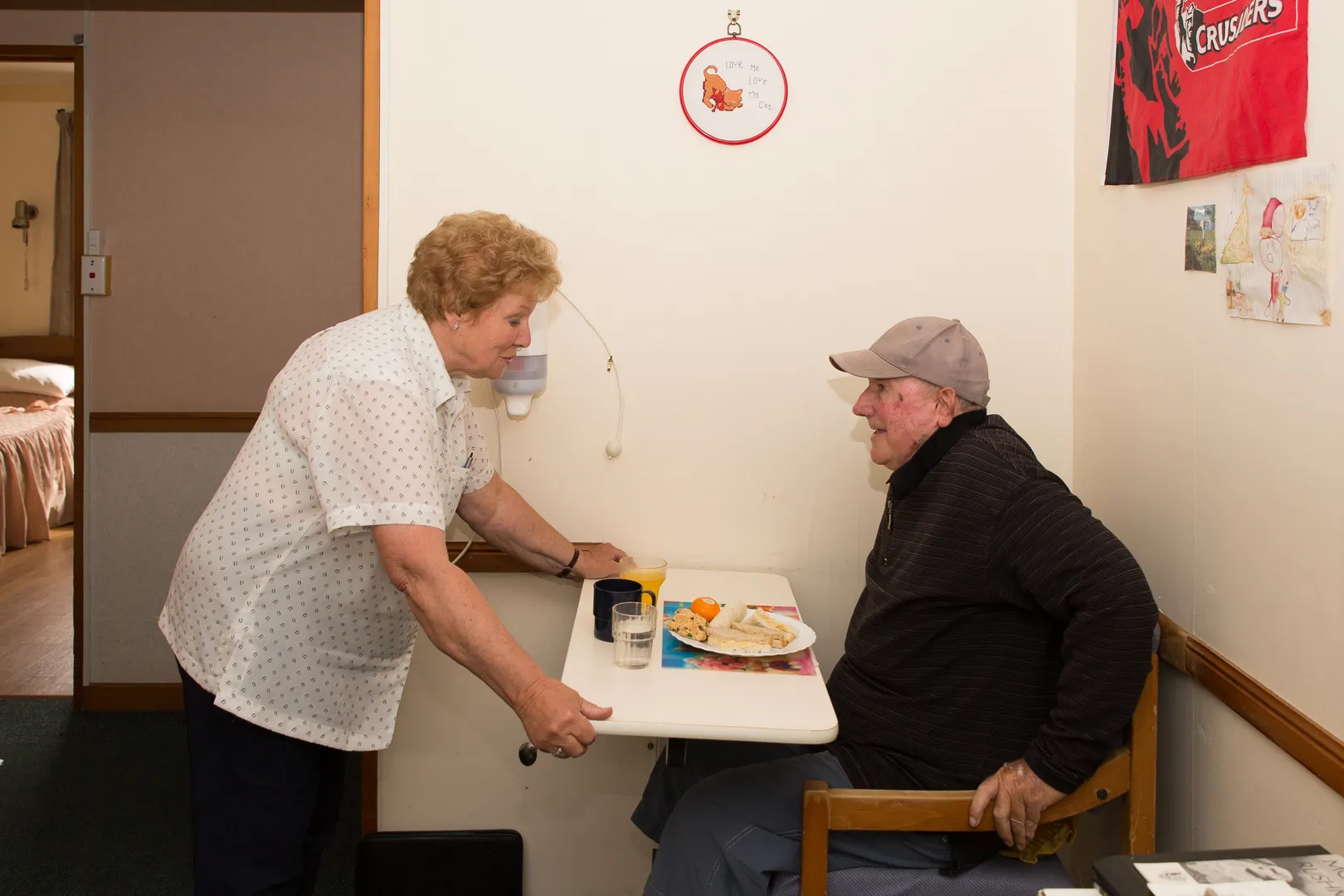 Lunch service at a rest home in New Brighton