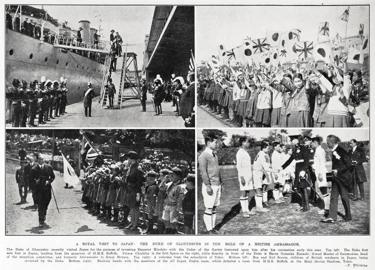 A royal visit to Japan: the Duke of Gloucester in the role of a British ambassador