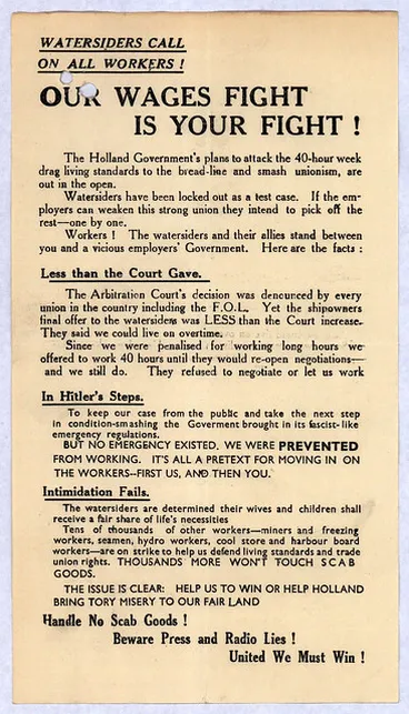 1951 Waterside Dispute Image: 1951 Waterside Dispute