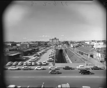 Image: Plaza Car Park - Railway subway - Water tower in distance