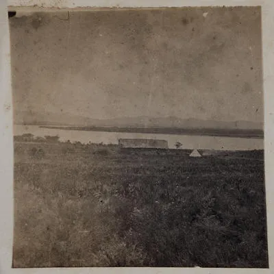 View of the Waikato River & the Church from the earthworks Rangiriri