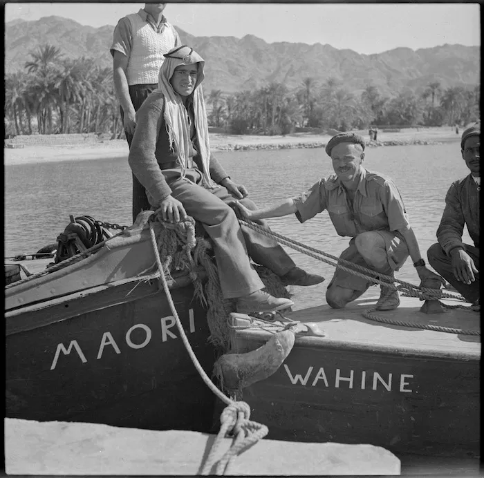 Launches 'Maori' and 'Wahine' used by the NZ Engineers at Aqaba - Photograph taken by M D Elias