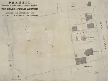 Parnell, subdivision of lot 10, section 2, suburbs of Auckland, Image: Parnell, subdivision of lot 10, section 2, suburbs of Auckland,