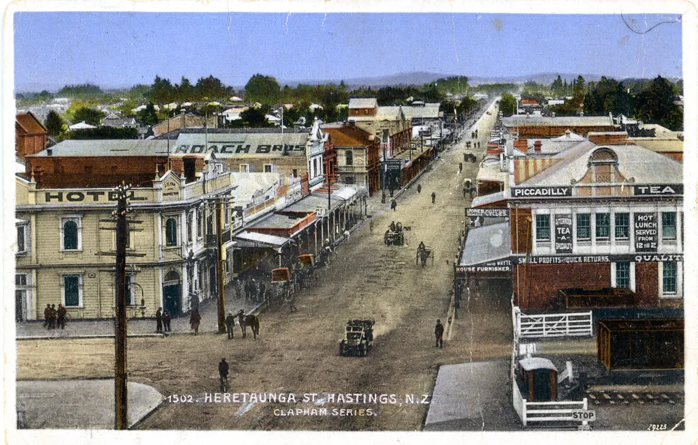 Piccadilly Tea Rooms and Heretaunga Street c.1910