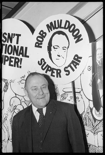 Image: National Party leader Rob Muldoon at party conference