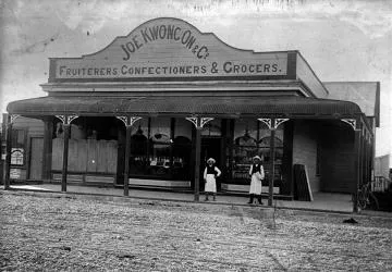 Joe Kwong On and Co, Fruiterers, Confectioners and Grocers, Martinborough
