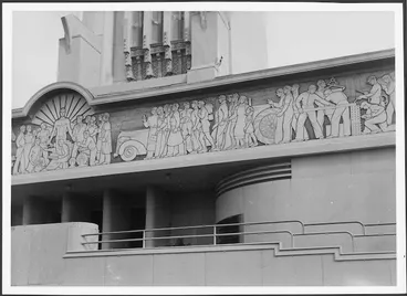 Image: Bas relief frieze on building, New Zealand Centennial Exhibition